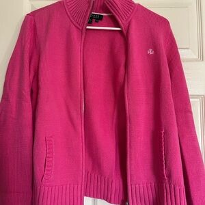 Ralph Lauren Pink Knit Cardigan size medium